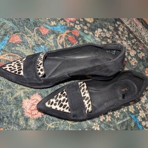 Clarks Velvet Spotted Flats